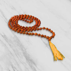 Brown Nanhe Rudraksha 108+1 Beads Mala for Kids